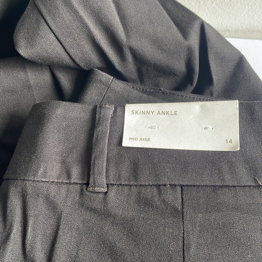 Skinny Ankle Black Pants LOFT Size 14 NWT